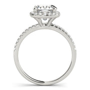 Timeless Halo Cushion Diamond Engagement Ring in 10K/14K gold and platinum with certified lab-grown or natural diamonds