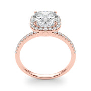 Timeless Halo Cushion Diamond Engagement Ring in 10K/14K gold and platinum with certified lab-grown or natural diamonds
