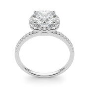 Timeless Halo Cushion Diamond Engagement Ring in 10K/14K gold and platinum with certified lab-grown or natural diamonds