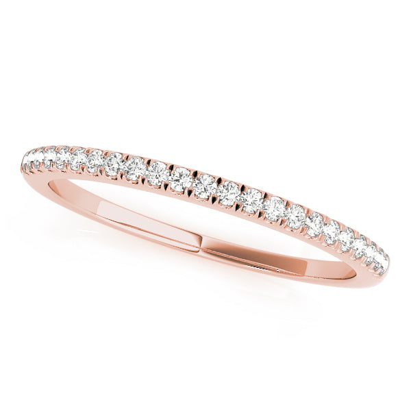 Straight Split Prong Half Eternity Ring in Gold & Platinum