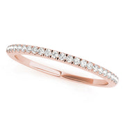 Straight Split Prong Half Eternity Ring in Gold & Platinum