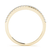Straight Split Prong Half Eternity Ring in Gold & Platinum