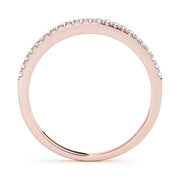 Straight Split Prong Half Eternity Ring in Gold & Platinum