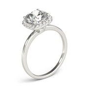 Elegant Halo Cushion Diamond Engagement Ring in 10K/14K gold and platinum with certified lab-grown or natural diamonds