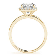 Elegant Halo Cushion Diamond Engagement Ring in 10K/14K gold and platinum with certified lab-grown or natural diamonds