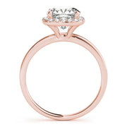 Elegant Halo Cushion Diamond Engagement Ring in 10K/14K gold and platinum with certified lab-grown or natural diamonds