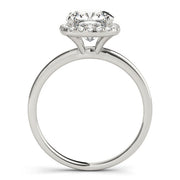 Elegant Halo Cushion Diamond Engagement Ring in 10K/14K gold and platinum with certified lab-grown or natural diamonds