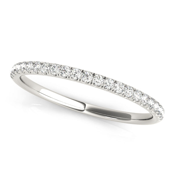 Prong Set Half Eternity Ring in Gold & Platinum