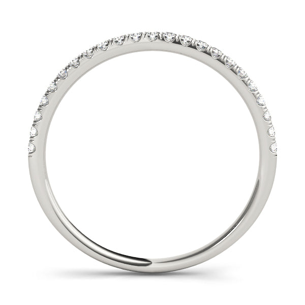 Prong Set Half Eternity Ring in Gold & Platinum