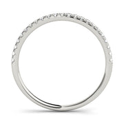 Prong Set Half Eternity Ring in Gold & Platinum