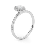 Vintage-Inspired Halo Marquise Diamond Engagement Ring in 10K/14K gold and platinum with certified lab-grown or natural diamonds
