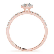 Vintage-Inspired Halo Marquise Diamond Engagement Ring in 10K/14K gold and platinum with certified lab-grown or natural diamonds
