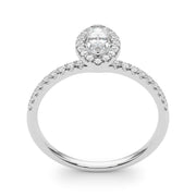 Vintage-Inspired Halo Marquise Diamond Engagement Ring in 10K/14K gold and platinum with certified lab-grown or natural diamonds