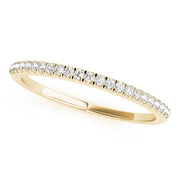 Single Row U-Prong Wedding Half Eternity Ring in 10K/14K gold and platinum with certified lab-grown or natural diamonds