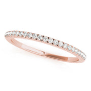 Single Row U-Prong Wedding Half Eternity Ring in Gold & Platinum