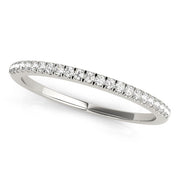 Single Row U-Prong Wedding Half Eternity Ring in Gold & Platinum