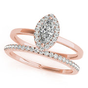 Heirloom Halo Marquise Diamond Engagement Ring in 10K/14K gold and platinum with certified lab-grown or natural diamonds