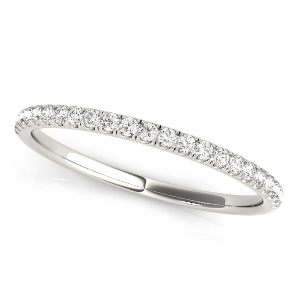 Prong Set Half Eternity Ring in Gold & Platinum