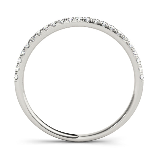 Prong Set Half Eternity Ring in Gold & Platinum
