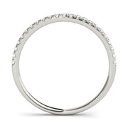 Prong Set Half Eternity Ring in Gold & Platinum