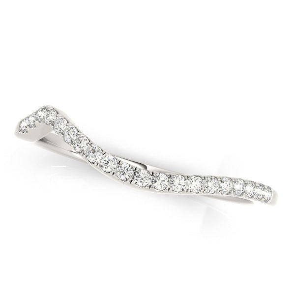Prong Set Curved Half Eternity Ring in 10K/14K gold and platinum with certified lab-grown or natural diamonds