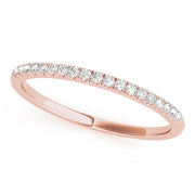 Single-Row Split-Prong Half Eternity Ring in Gold & Platinum