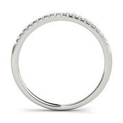 Single-Row Split-Prong Half Eternity Ring in Gold & Platinum