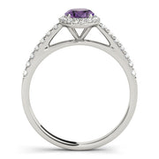 Iconic Halo Oval Diamond Engagement Ring in 10K/14K gold and platinum with certified lab-grown or natural diamonds