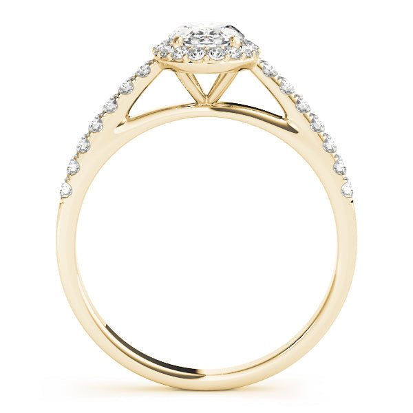 Iconic Halo Oval Diamond Engagement Ring in 10K/14K gold and platinum with certified lab-grown or natural diamonds
