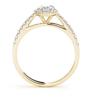 Iconic Halo Oval Diamond Engagement Ring in 10K/14K gold and platinum with certified lab-grown or natural diamonds