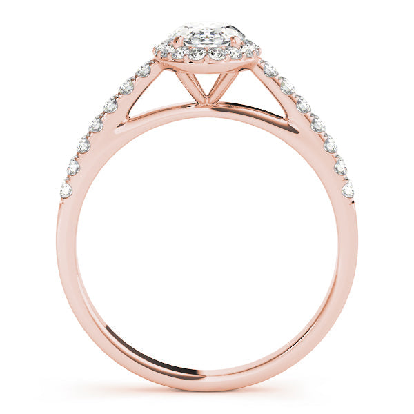 Iconic Halo Oval Diamond Engagement Ring in 10K/14K gold and platinum with certified lab-grown or natural diamonds