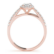 Iconic Halo Oval Diamond Engagement Ring in 10K/14K gold and platinum with certified lab-grown or natural diamonds