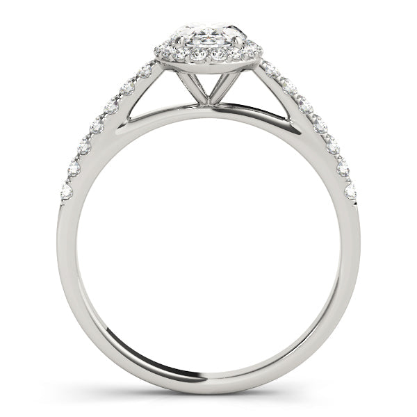 Iconic Halo Oval Diamond Engagement Ring in 10K/14K gold and platinum with certified lab-grown or natural diamonds