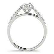 Iconic Halo Oval Diamond Engagement Ring in 10K/14K gold and platinum with certified lab-grown or natural diamonds