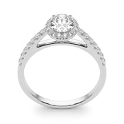 Iconic Halo Oval Diamond Engagement Ring in 10K/14K gold and platinum with certified lab-grown or natural diamonds