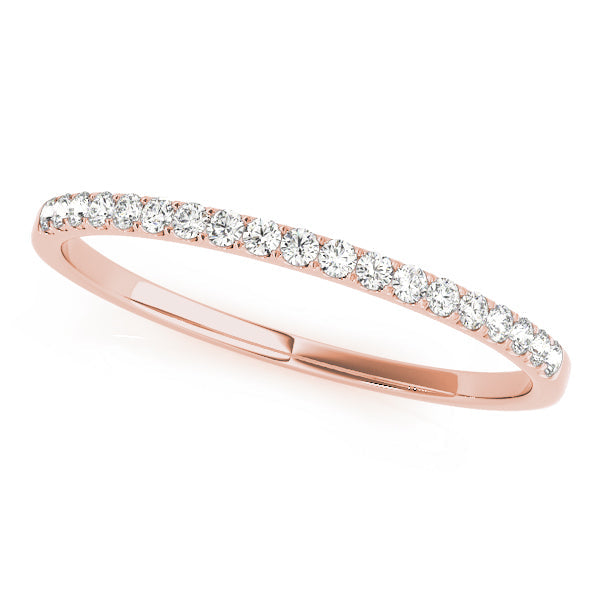 Straight Split Prong Half Eternity Ring in Gold & Platinum