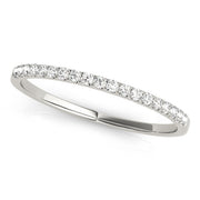 Straight Split Prong Half Eternity Ring in Gold & Platinum