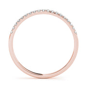 Straight Split Prong Half Eternity Ring in Gold & Platinum