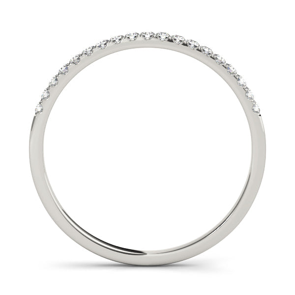 Straight Split Prong Half Eternity Ring in Gold & Platinum