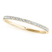 Prong Set Half Eternity Ring in 10K/14K gold and platinum with certified lab-grown or natural diamonds