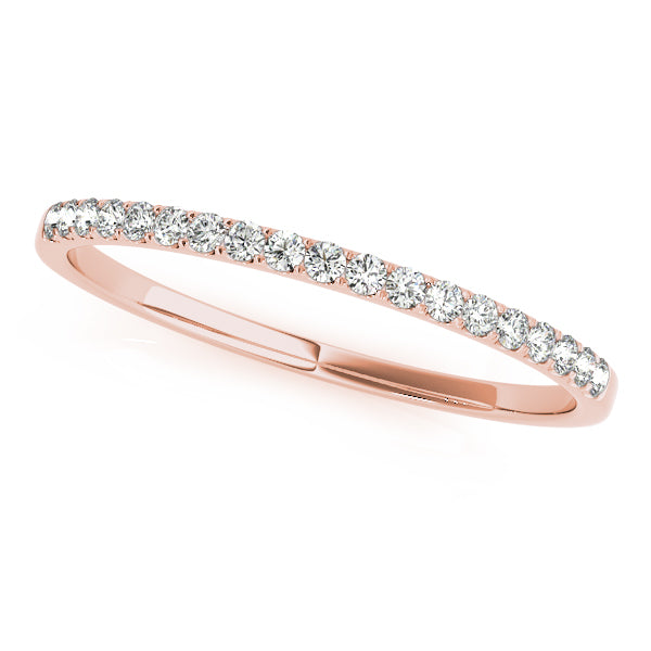 Prong Set Half Eternity Ring in Gold & Platinum