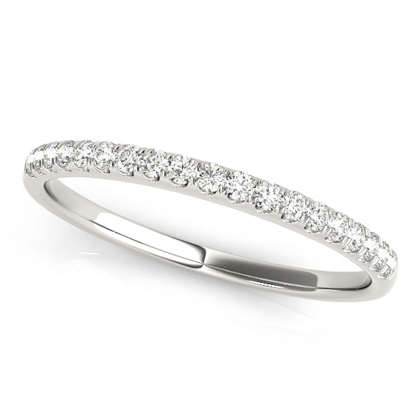 Prong Set Half Eternity Ring in Gold & Platinum
