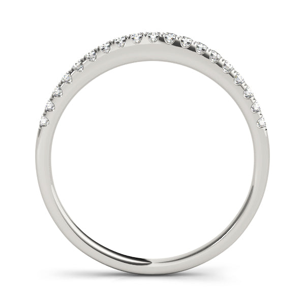Prong Set Half Eternity Ring in Gold & Platinum
