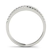 Prong Set Half Eternity Ring in Gold & Platinum