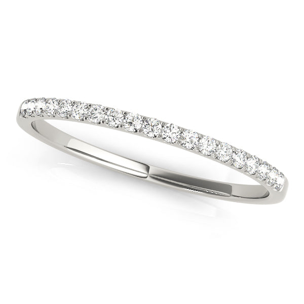 Straight Half Eternity Ring in Gold & Platinum