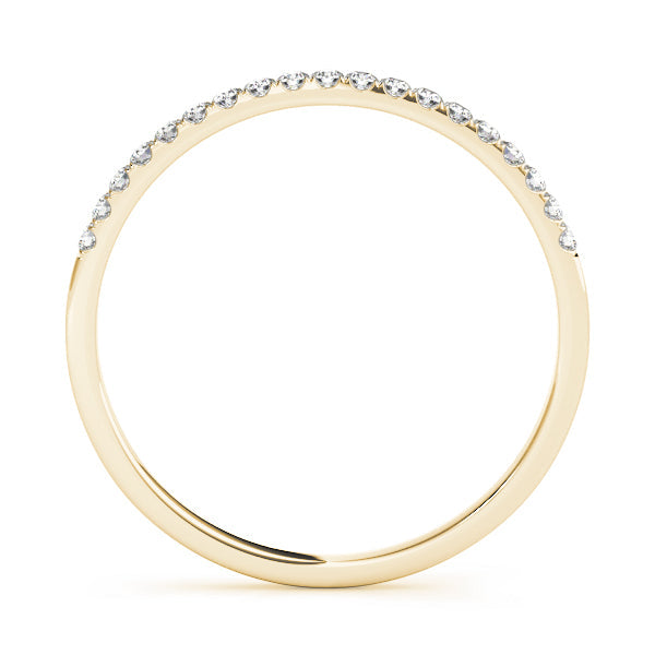 Straight Half Eternity Ring in Gold & Platinum