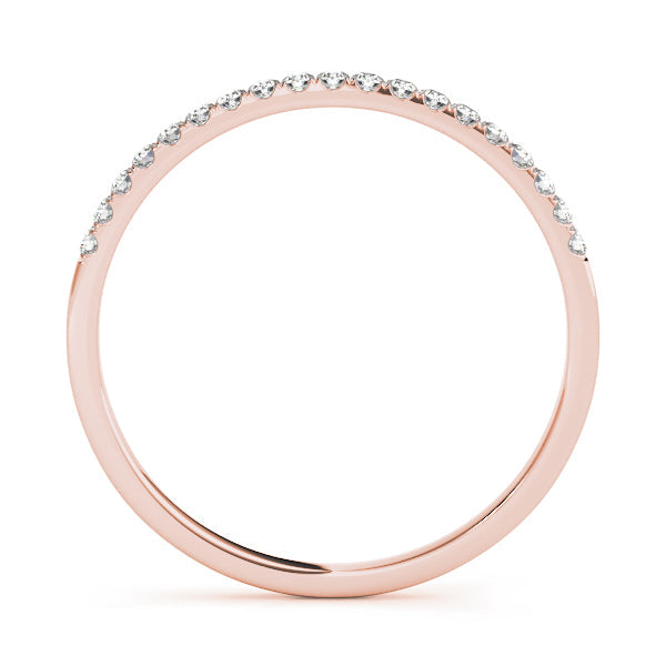 Straight Half Eternity Ring in Gold & Platinum