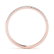 Straight Half Eternity Ring in Gold & Platinum
