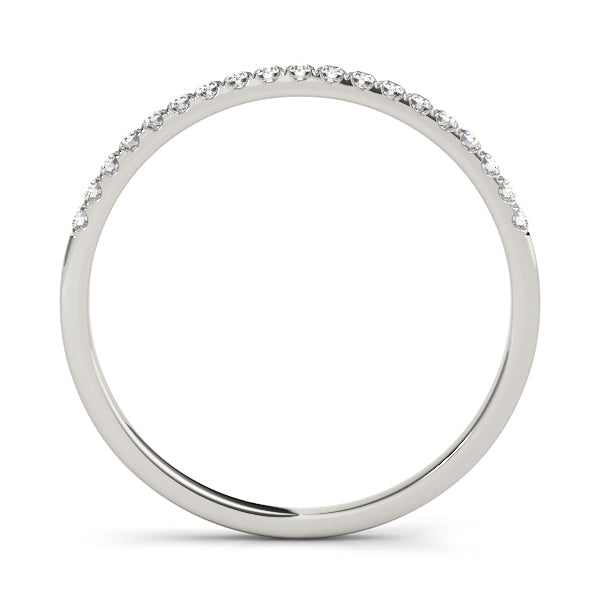 Straight Half Eternity Ring in Gold & Platinum