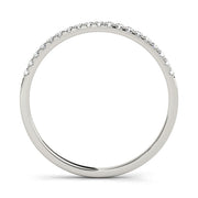 Straight Half Eternity Ring in Gold & Platinum